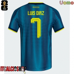 Colombia Luis Diaz #7 Seconda Maglia Mondiali 2026 Manica Corta